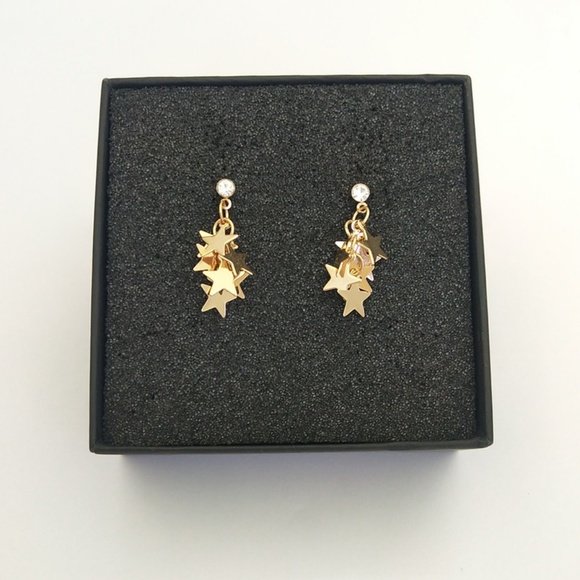 Unique Design//Multi Stars Drop Earrings - Picture 2 of 5